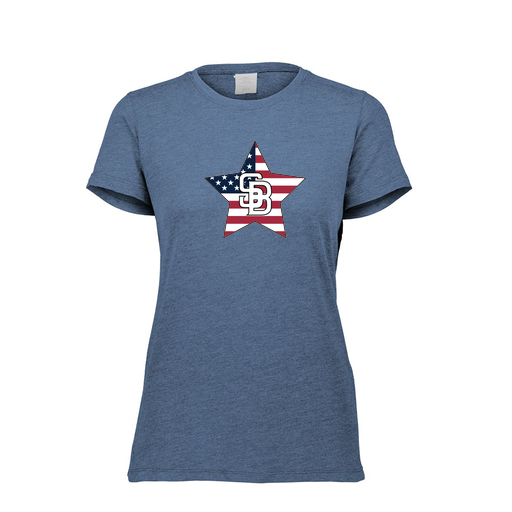 [FTSCUBNV-FAXS-LOGO2] Decker Women's Tri-Blend T-Shirt - Short Sleeve (Female Adult XS, Navy, Logo 2)