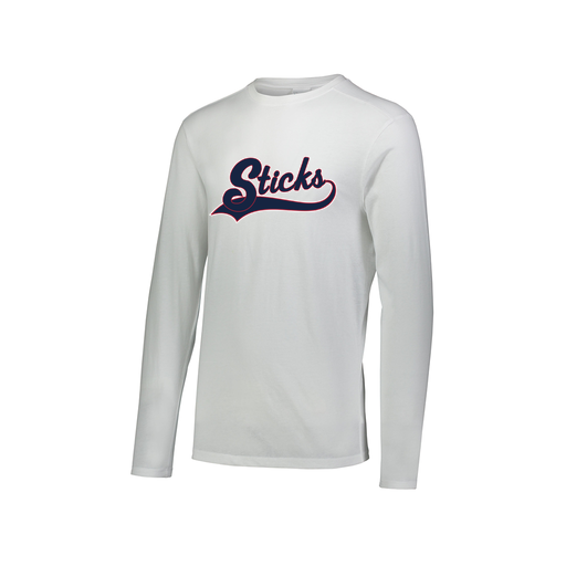 [FTLCUBWH-AXS-LOGO3] Decker Men's Tri-Blend T-Shirt - Long Sleeve (Adult XS, White, Logo 3)