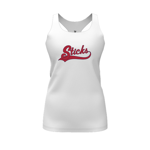 [CUS-DFW-RCBK-PER-WHT-FYS-LOGO1] Racerback Tank Top (Female Youth S, White, Logo 1)
