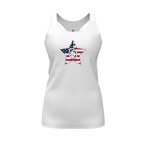 [FT0TRBWH-FYS-LOGO2] Decker Racerback Tank Top (Female Youth S, White, Logo 2)