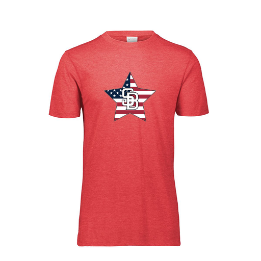 [FTSCUBRD-AS-LOGO2] Decker Men's Tri-Blend T-Shirt - Short Sleeve (Adult S, Red, Logo 2)