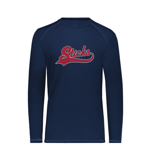 [6845.065.S-LOGO1] Men's SoftTouch Long Sleeve (Adult S, Navy, Logo 1)