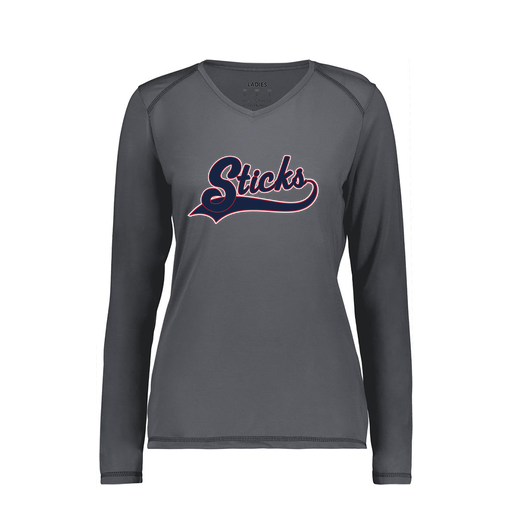 [6847.98D.XS-LOGO3] Women's SoftTouch Long Sleeve (Female Adult XS, Gray, Logo 3)