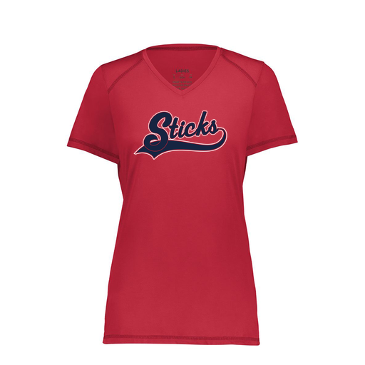 [6844.083.XS-LOGO3] Women's SoftTouch Short Sleeve (Female Adult XS, Red, Logo 3)