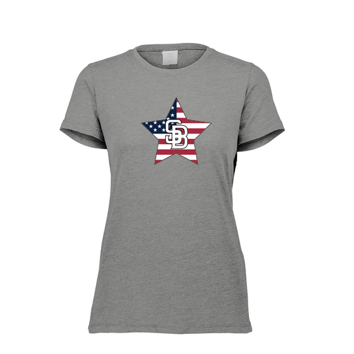 [FTSCUBGY-FAXS-LOGO2] Decker Women's Tri-Blend T-Shirt - Short Sleeve (Female Adult XS, Gray, Logo 2)