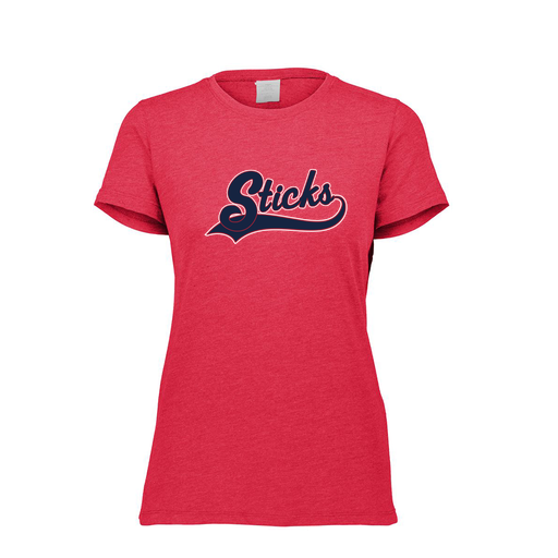 [FTSCUBRD-FAXS-LOGO3] Decker Women's Tri-Blend T-Shirt - Short Sleeve (Female Adult XS, Red, Logo 3)