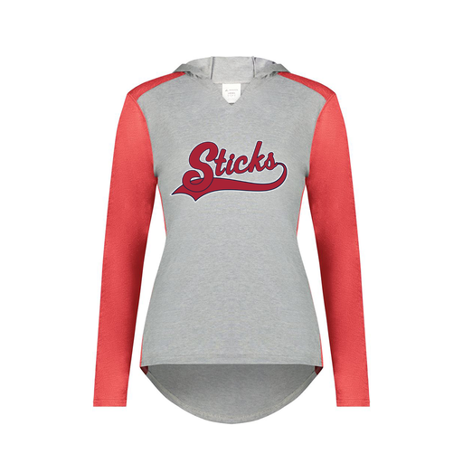 [6902.27V.XS-LOGO1] Ladies Vintage Hoodie (Female Adult XS, Red, Logo 1)