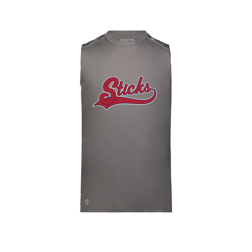 [222593.98D.S-LOGO1] Men's CoolDry TankTop (Adult S, Gray, Logo 1)