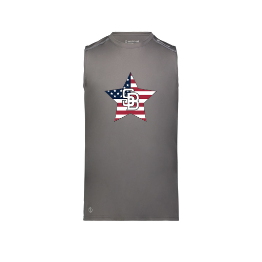[222593.98D.S-LOGO2] Men's CoolDry TankTop (Adult S, Gray, Logo 2)
