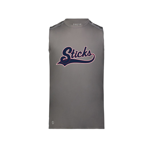 [222593.98D.S-LOGO3] Men's CoolDry TankTop (Adult S, Gray, Logo 3)