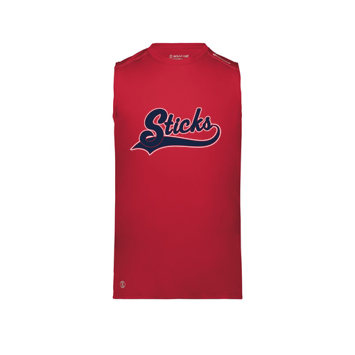 [222593.083.S-LOGO3] Men's CoolDry TankTop (Adult S, Red, Logo 3)