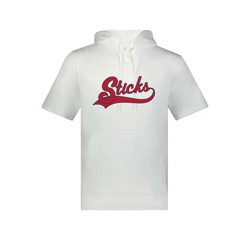 [6871.005.S-LOGO1] Men's Dri Fit Short Sleeve Hoodie (Adult S, White, Logo 1)