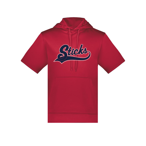 [6871.083.S-LOGO3] Men's Dri Fit Short Sleeve Hoodie (Adult S, Red, Logo 3)