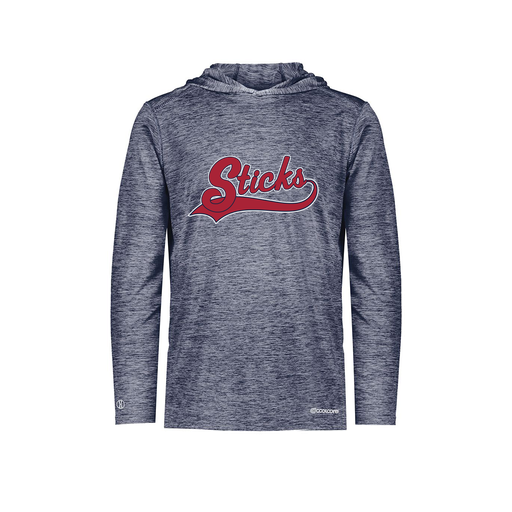 [FOLHCGNV-AS-LOGO1] Decker Men's Charge Hoodie (Adult S, Navy, Logo 1)