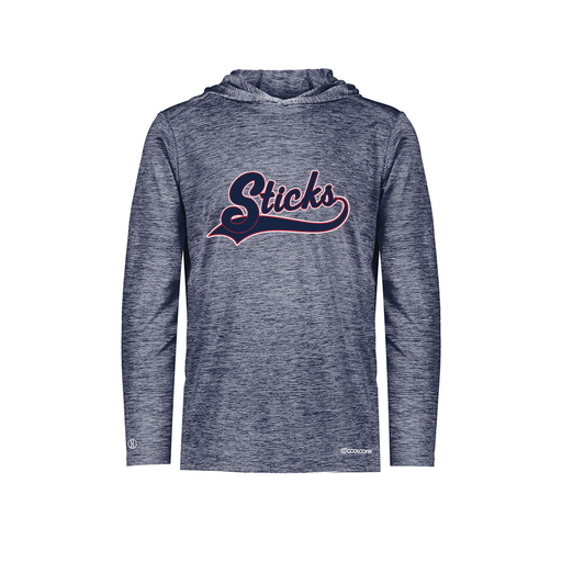 [FOLHCGNV-AS-LOGO3] Decker Men's Charge Hoodie (Adult S, Navy, Logo 3)