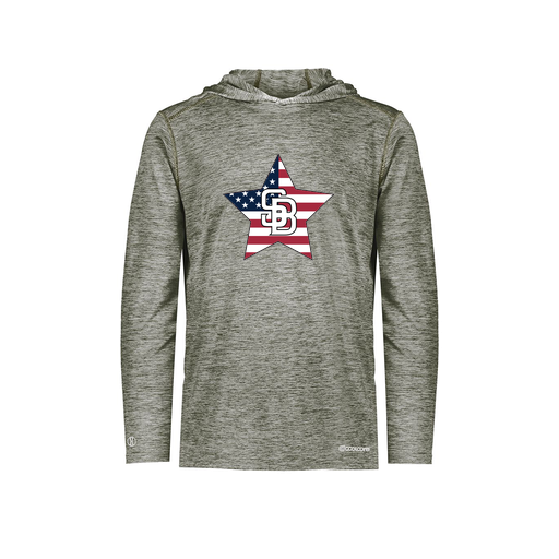 [FOLHCGGY-AS-LOGO2] Decker Men's Charge Hoodie (Adult S, Gray, Logo 2)