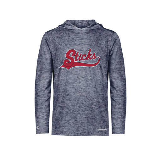 [FOLHCGNV-YS-LOGO1] Decker Youth Charge Hoodie (Youth S, Navy, Logo 1)