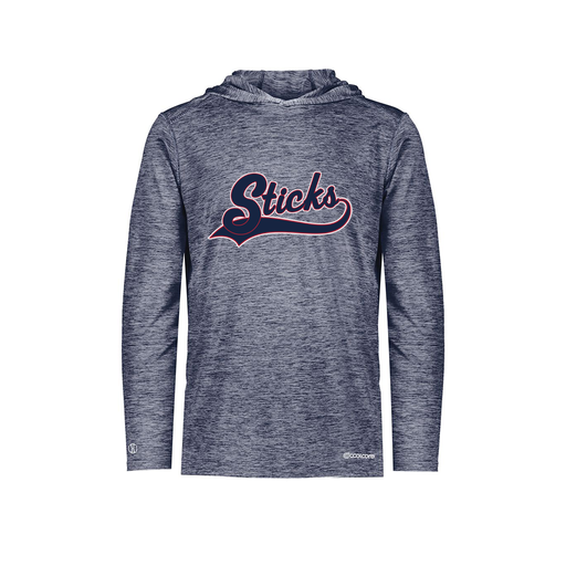 [FOLHCGNV-YS-LOGO3] Decker Youth Charge Hoodie (Youth S, Navy, Logo 3)