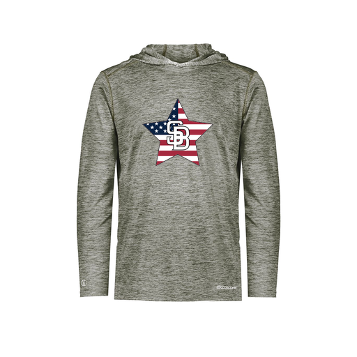 [CUS-DFW-CHGHOOD-PER-LSL-GRY-YS-LOGO2] Youth Charge Hoodie (Youth S, Gray, Logo 2)