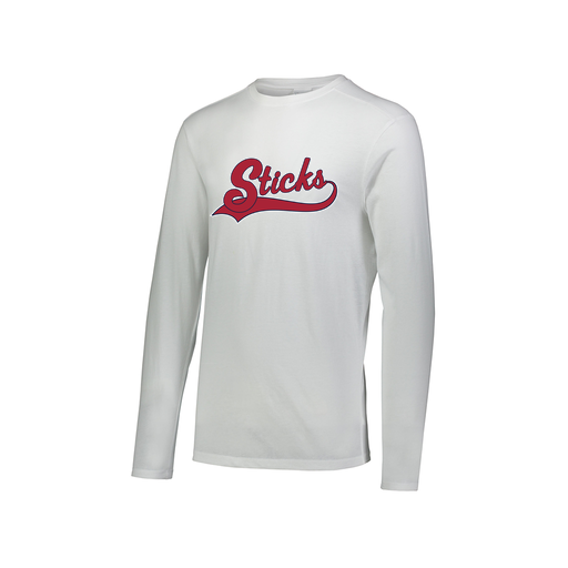 [FTLCUBWH-AXS-LOGO1] Decker Men's Tri-Blend T-Shirt - Long Sleeve (Adult XS, White, Logo 1)