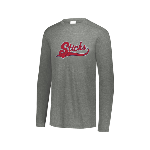 [FTLCUBGY-AXS-LOGO1] Decker Men's Tri-Blend T-Shirt - Long Sleeve (Adult XS, Gray, Logo 1)