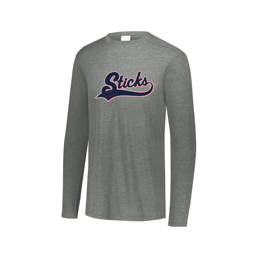 [FTLCUBGY-AXS-LOGO3] Decker Men's Tri-Blend T-Shirt - Long Sleeve (Adult XS, Gray, Logo 3)