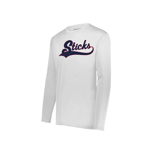 [222823.005.S-LOGO3] Youth LS Smooth Sport Shirt (Youth S, White, Logo 3)