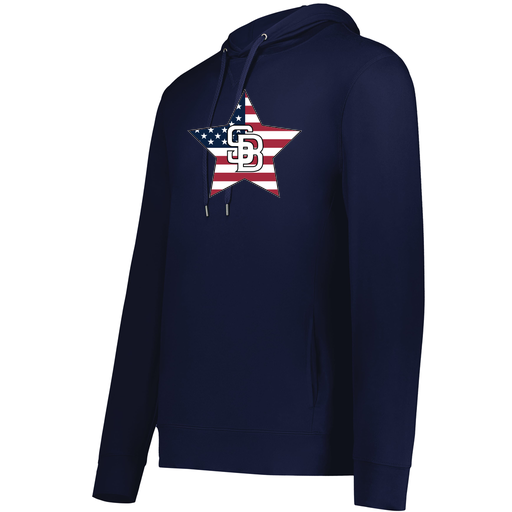 [222698.065.S-LOGO2] YOUTH VENTURA THIN KNIT HOODIE (Youth S, Navy, Logo 2)