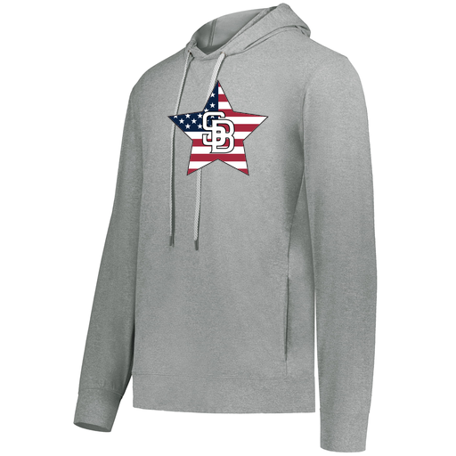 [222698.013.S-LOGO2] YOUTH VENTURA THIN KNIT HOODIE (Youth S, Silver, Logo 2)