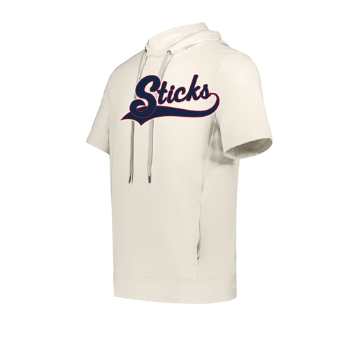 [222605-WHT-YS-LOGO3] YOUTH VENTURA SOFT KNIT SHORT SLEEVE HOODIE (Youth S, White, Logo 3)