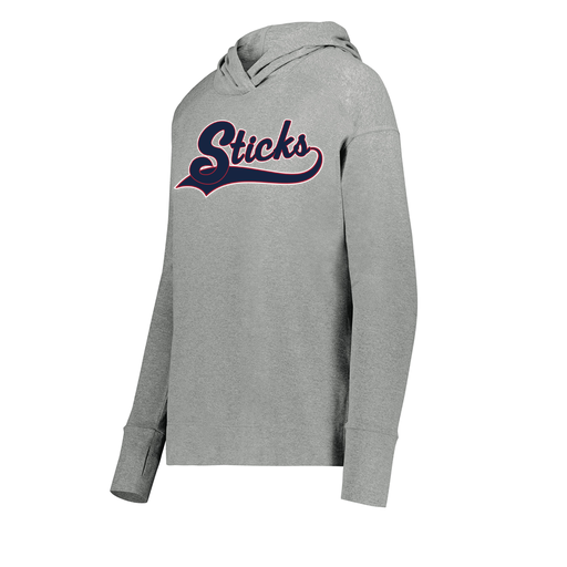 [222798-SIL-FAXS-LOGO3] Ladies Ventura Thin Knit Hoodie (Female Adult XS, Silver, Logo 3)
